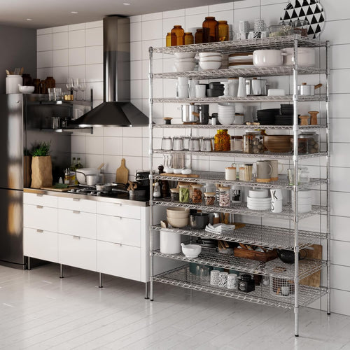 24" Deep x 54" Wide x 86" Height Wire Shelving Kit | 10-Tier | NSF Commercial Storage Rack Unit