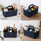 Tiawudi 2 Pack Caddy Organizer with Handle, Portable Plastic Caddy, Storage Organization for Cleaning, Bath, Makeup, Art, Craft, Stationery, Classroom and Office, Tote Organizer
