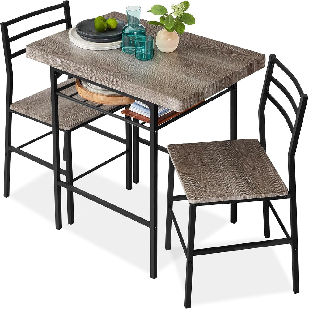 Best Choice Products 3-Piece Modern Dining Set, Space Saving Dinette for Kitc...