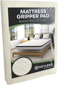 Nevlers 72" x 54" Queen Size Open-Weave Non Slip Mattress Gripper Pad | PVC Foam Non Slip Pad to Keep Bed from Sliding & Movement | Reversible Non-adhesive 6 Ft x 4.5 Ft Mattress Slide Stopper