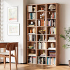 IRONCK Tall Narrow Bookshelf 8 Tiers, Compact Corner Bookcase, Floor Standing Display Storage Shelves 71 in Tall, Easy to Match for Living Room, Office, Study, Bedroom