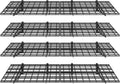 FLEXIMOUNTS 4-Pack 2x6ft 24-inch-by-72-inch Wall Shelf Garage Storage Rack Floating Shelves, Black, Classic Series