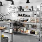 14" Deep x 60" Wide x 64" Height Wire Shelving Kit | 5-Tier | NSF Commercial Storage Rack Unit