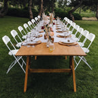 100pcs Folding Chair, Plastic Chairs with 330-Pound Capacity, Easy to Fold and Store Suitable for Indoor & Outdoor, Wedding, Party, Restaurant, Meeting Room, Patio and Garden, White