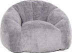 Giant Bean Bag Chair, Oversized BeanBag Couch for Adults, Large Bean Bag Sofa Chair with Filler, Shell-Shaped Floor Chair Soft & Cozy Couch with Back Support for Bedroom Living Room Dorm Apartment