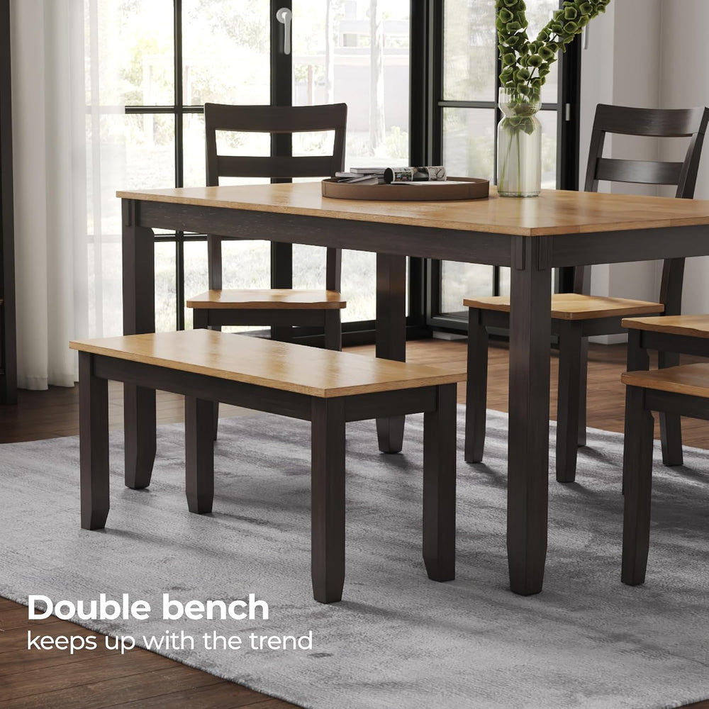 Signature Design by Ashley Gesthaven 6-Piece Dining Table Set with Bench | Tw...