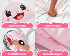 Hobestluk Bean Bag Chairs Bean Bag Floor Cushion, Bean Bag Chair for Adults Beanbag Lounger for Living Room Bedroom or Playroom (Pink, Medium, Dolphin)