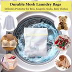 Mesh Laundry Bags for Washing Machine - 10 Pack (12x16 Inch), Double-layer Delicates Wash Protector for Lingerie Clothes