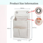Hanging Basket for Organizing, Wall Organizer with Pockets and Over The Door Organizer，Can for Home, Closet, Office and Camper (1 White)