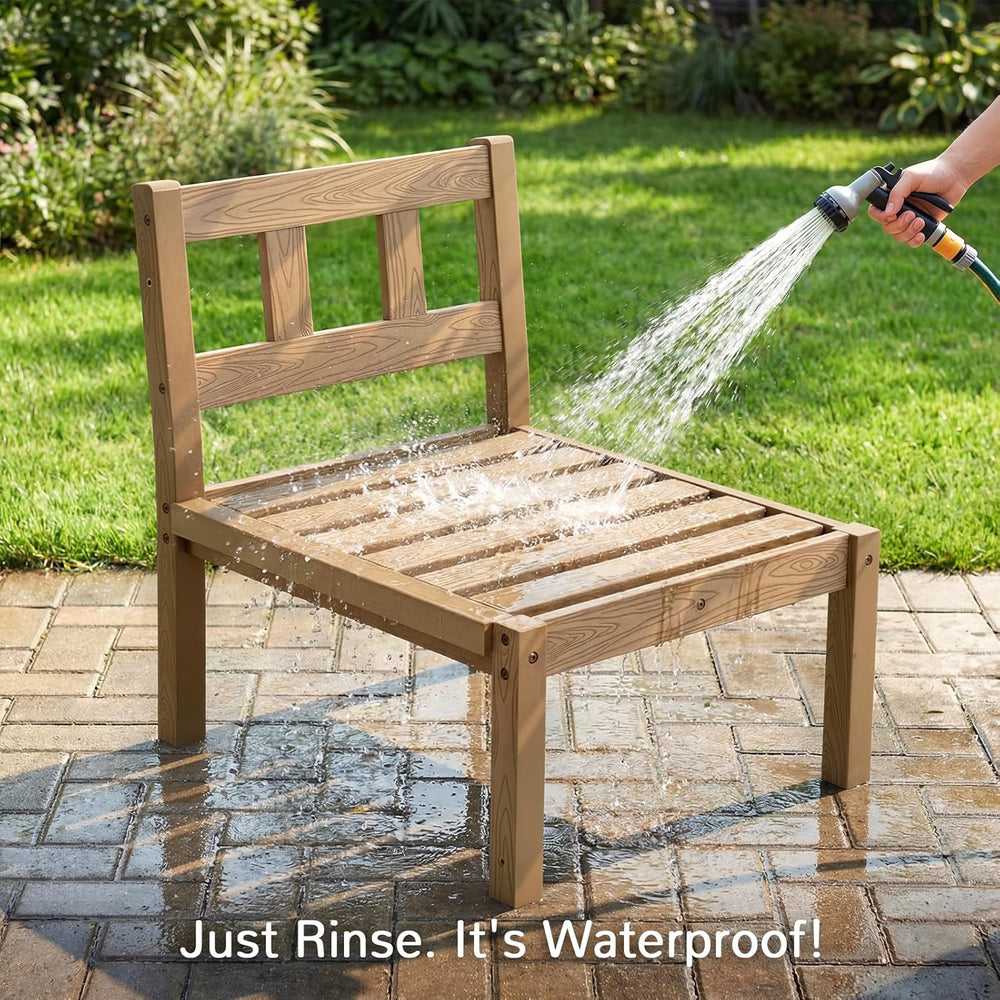 Stoog Modular Armless Chair - Interlocking Waterproof Seat for Building Secti...
