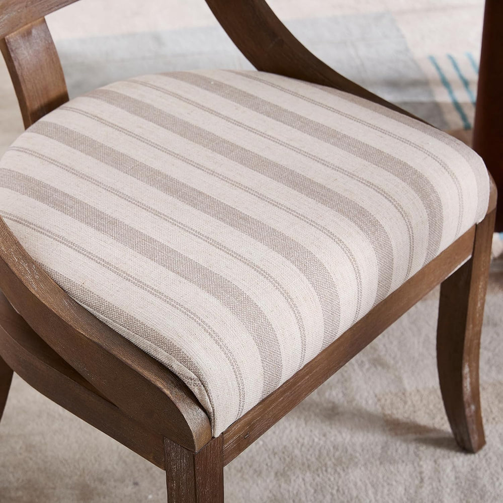 LZAREAL Modern Farmhouse Dining Chairs Set of 4 Mid Century Upholstered Dinin...