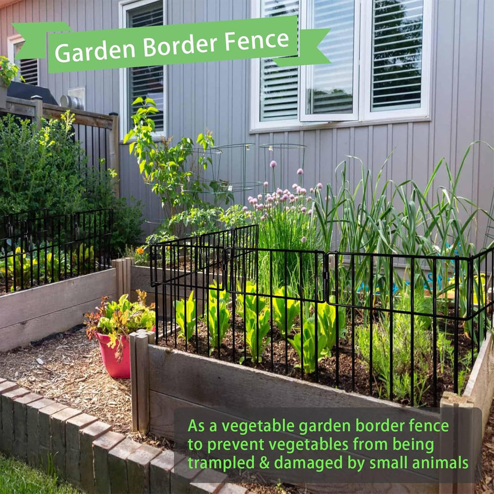 Thrivinest Animal Barrier Fence, 26 Pack No Dig Fence Decorative Fences, 17in...