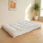 MAXYOYO 8" Futon Mattress, Full Size Extra Thick Futons Sofa Couch Bed for Adults, Velvet Floor Mattress Shredded Foam Filling (Frame Not Included)