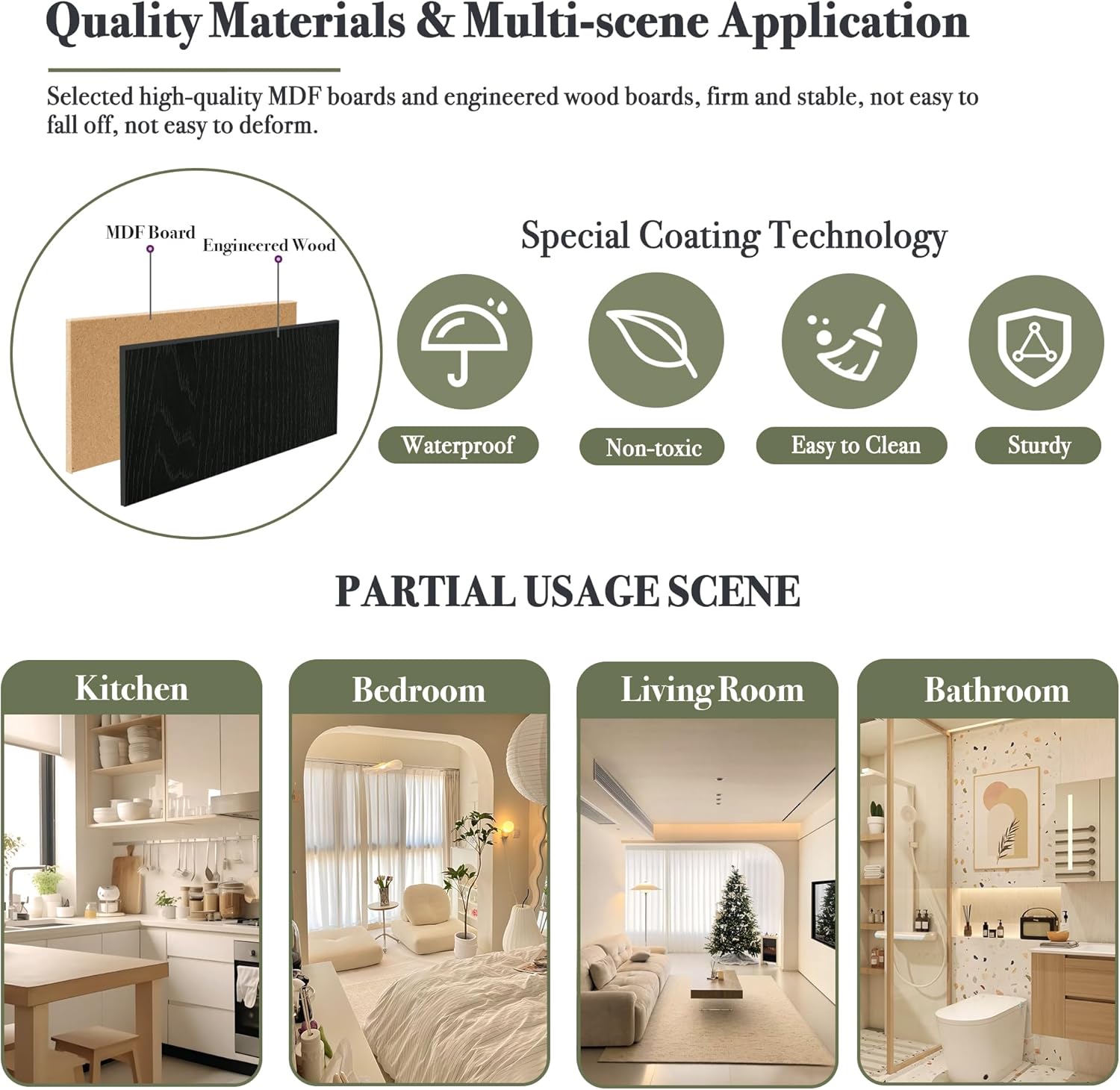 71” Tall Arched Kitchen Pantry Cabinet, Modern Farmhouse Hutch Storage Cabinets with Large Drawer and Glass Doors for Kitchen, Dining Room, Living Room, Black