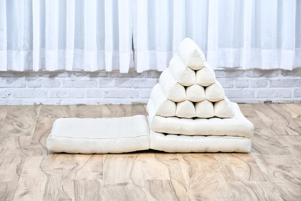 Leewadee - Comfortable Japanese Floor Mattress - Thai Floor Bed with Triangle...