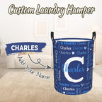 Custom Name Laundry Hamper, Personalized Laundry Baskets with Name for Boys Girls Women Men, Customized Collapsible Dirty Clothes Hamper Easy Storage Gifts for Bedroom Bathroom Living Room