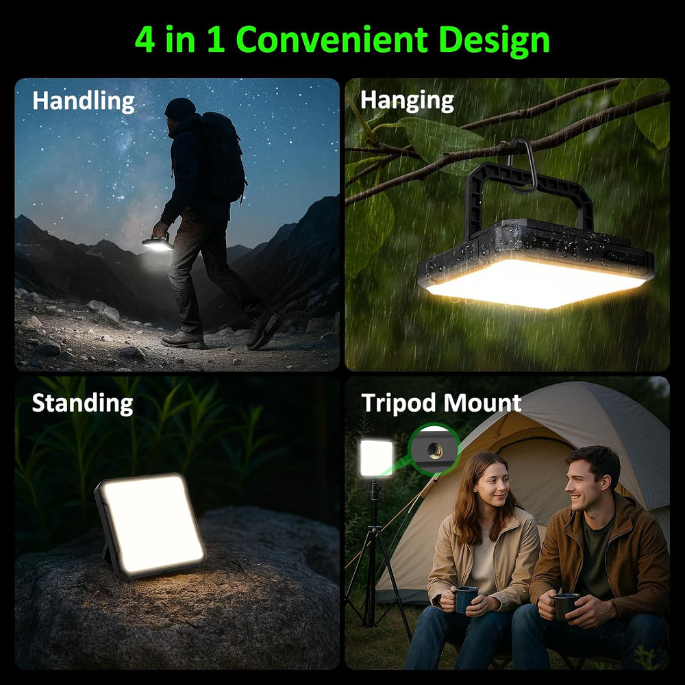 Portable Camping Lights, Rechargeable 20000mAh Dimmable LED Camping Lantern w...