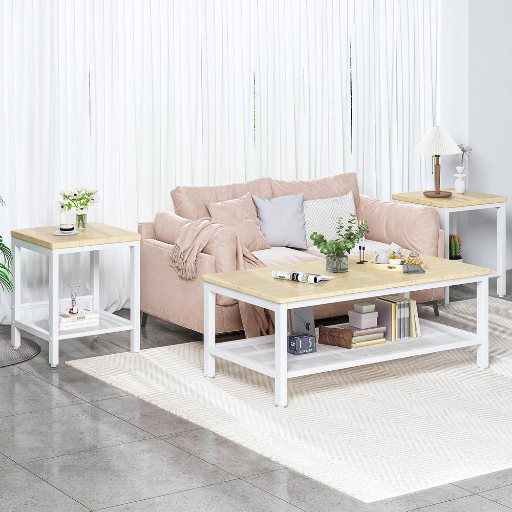 AWQM Coffee Table Coffee Table and end Table Sets Living Room Table | For Liv...