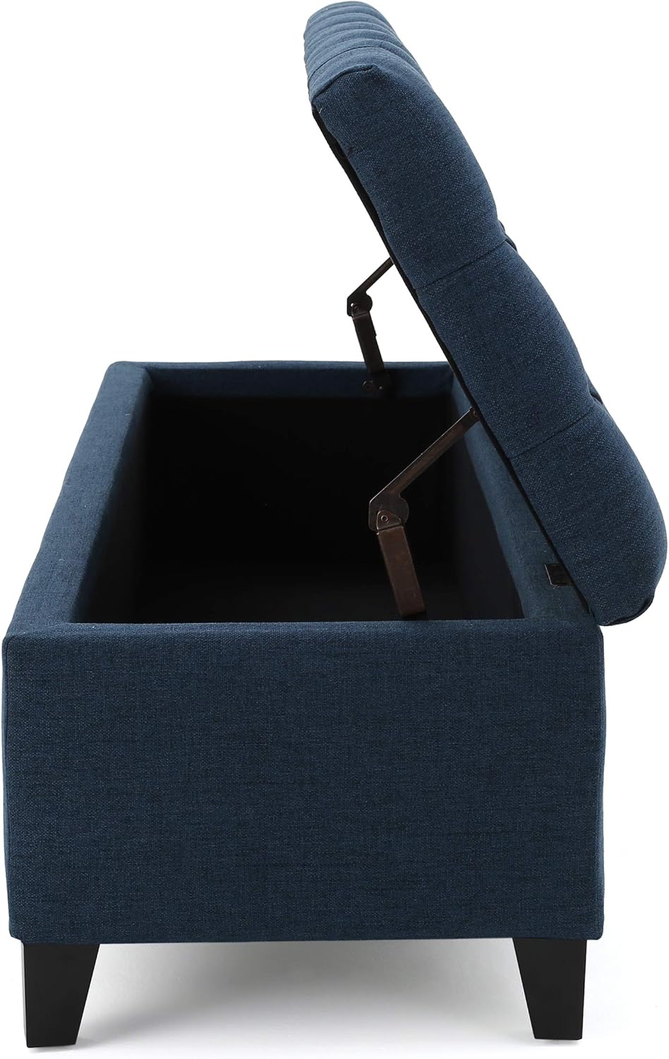 Christopher Knight Home Ottilie Fabric Storage Ottoman, Dark Blue, 17.75&quot...