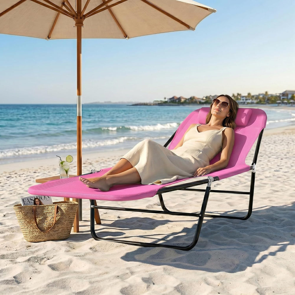 Outsunny Folding Chaise Lounge Chair, Pool Sun Tanning Chair, Outdoor Lounge ...