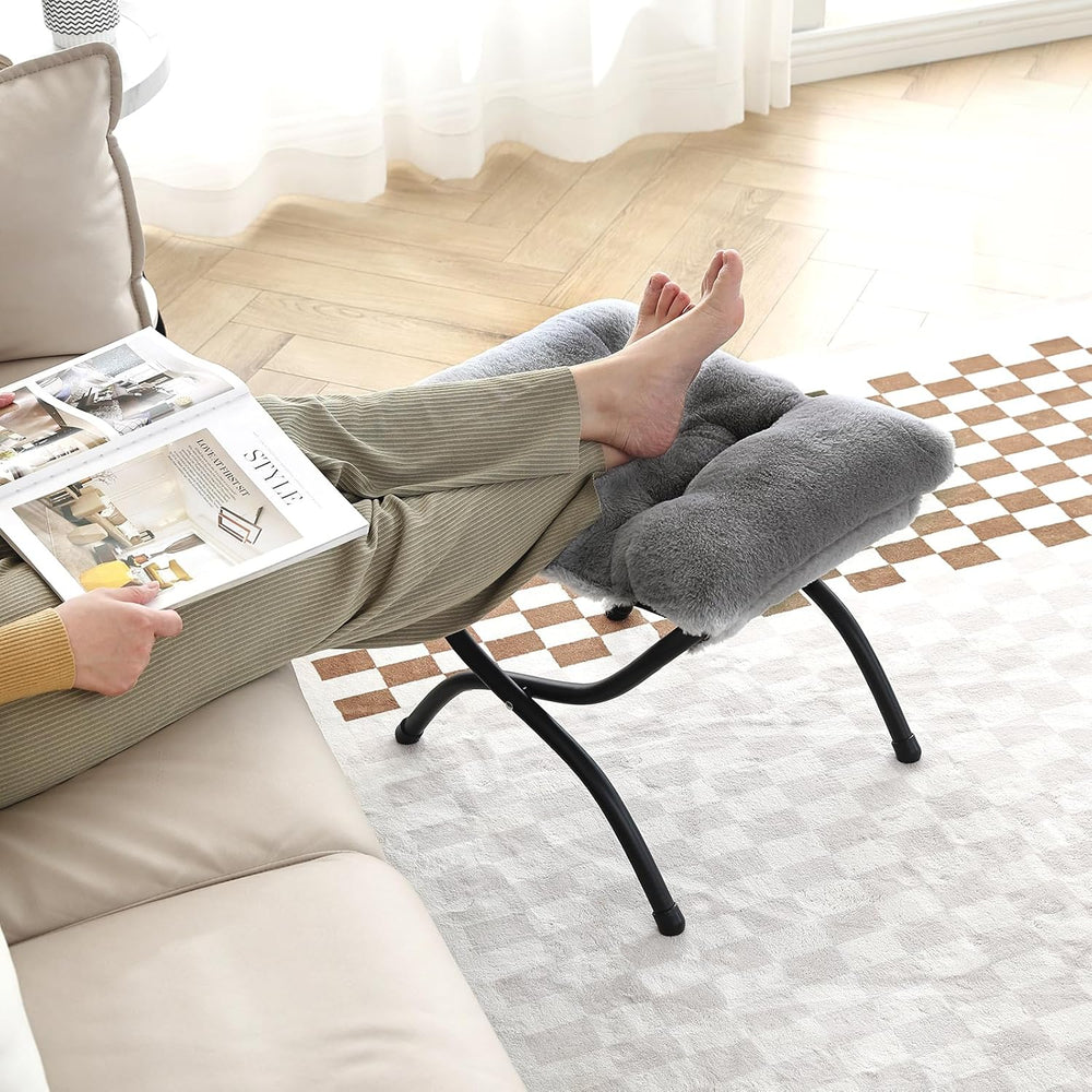Folding Ottoman, Foldable Footrest Stool, Portable Small Foot Stool for Couch...