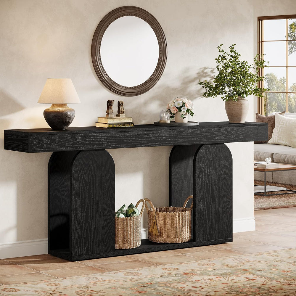 Tribesigns Farmhouse Wood Console Table, 70.9-Inch Entryway Accent Table with...