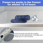 Insulin Pen Cooler Travel Case with 2 Reusable TSA Approved Ice Packs, Diabetic Medication Insulated Cooler Bag for Insulin Pens and Other Diabetic Supplies Storage Black