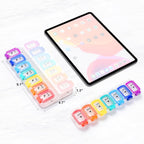 Fullicon Moisture Proof Pill Organizer 2 Times a Day, Large Pill Box 7 Day, Spill Proof Pill Case, Travel Pill Container, Medicine Pill Organizer with Secure Lids, Daily Pill Organizer (Rainbow Clear)