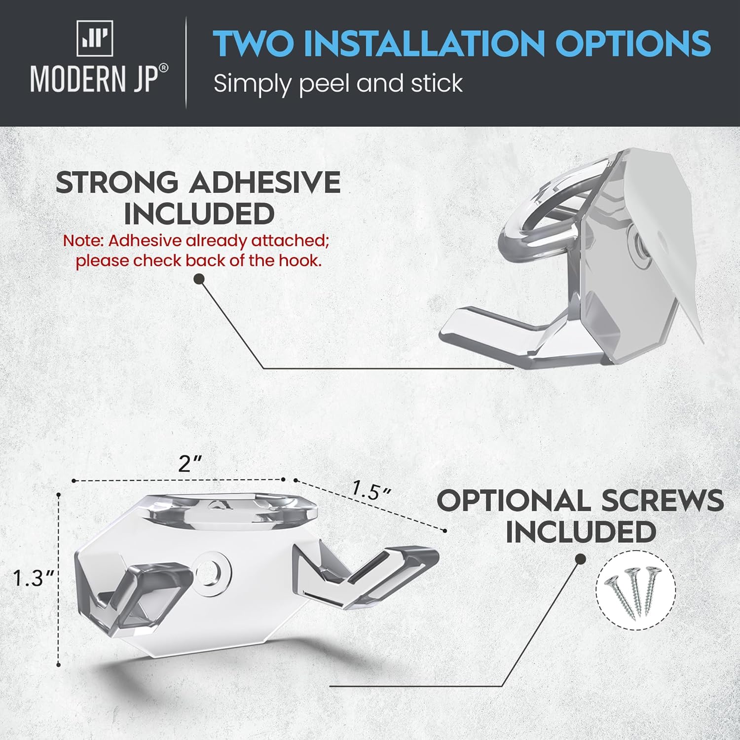 Modern JP Adhesive Hat Hooks for Wall (32-Pack) - Hat Rack for Baseball Caps, Minimalist Hat Display, Strong Hold Hat Hangers for Wall - USA Patented, Clear
