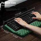 Ospelelf Keyboard Wrist Rest Pad, Comfy Ergonomic Keyboard Stand Riser Holder, Computer Wrist Support Cushion forTyping, Green