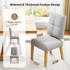 Wooden Dining Chairs Set of 6, Dining Room Chairs with Wood Legs, Cloud-Like Cushion & Reinforcement Structure Design for Kitchen/Living Room/Restaurant, Easy Assembly