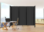 Versare Room Divider 360 Portable Wall Partition | Folding Panels | Large Freestanding Divider | Locking Wheels | Temporary Room Separator