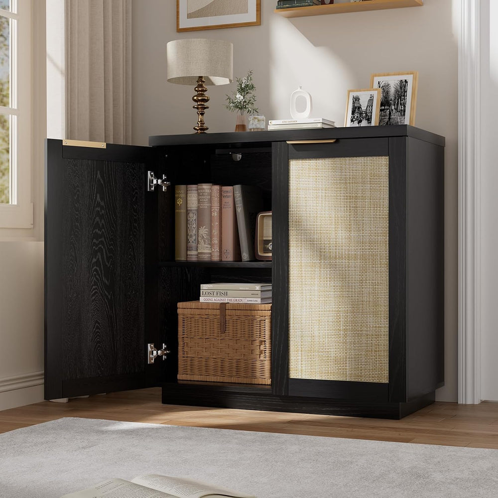 HOMMPA 31.5'' Sideboard Buffet Cabinet with Storage Boho Kitchen Buff...
