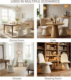 Swivel Dining Chairs Set of 1, Modern Upholstered Dining Chair Mid Century Kitchen Chairs with Wave Shaped High Back, 360 Degree Rotating Vanity Chair for Dining Room, Bedroom, Farmhouse, Sand