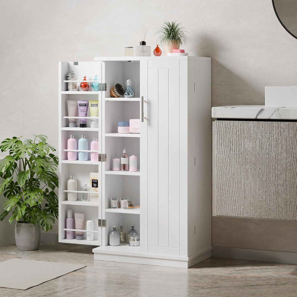 Shintenchi Kitchen Pantry Cabinet,5 - Layer Storage Cupboard with Adjustable ...