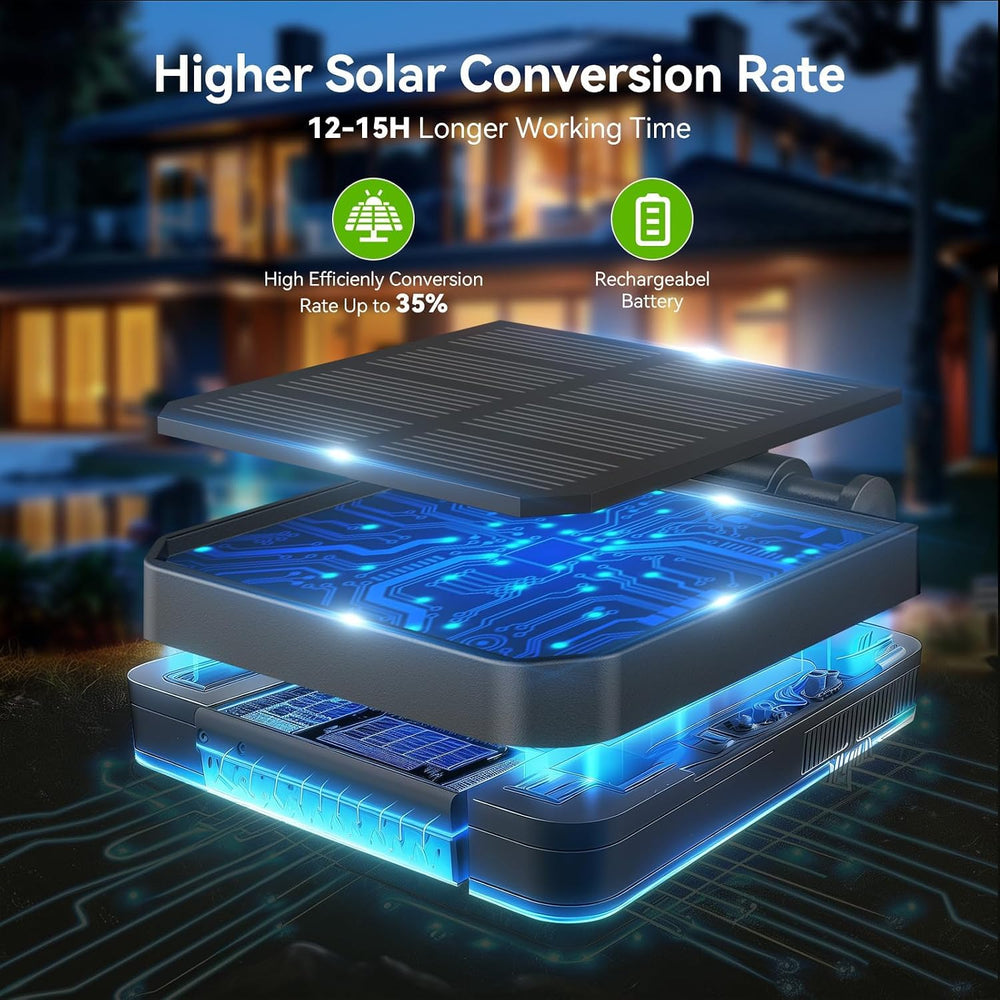 KOOPER Solar Lights Outdoor Decor - Upgraded 8 Pack Solar Garden Lights with ...
