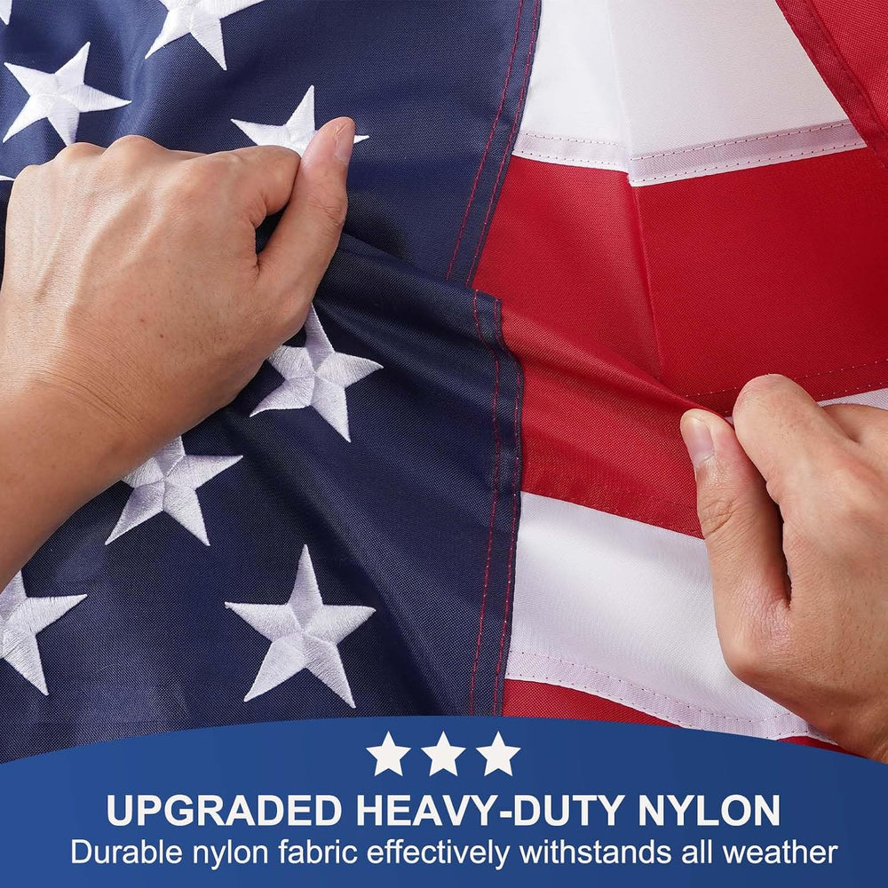 Homissor American Flags for Outside 4x6 Ft US Flag Updated Heavy Duty Nylon
