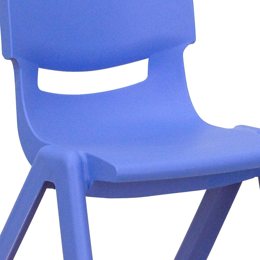 EMMA + OLIVER 23.625" W x 47.25" L Blue Plastic Activity Table Set-...