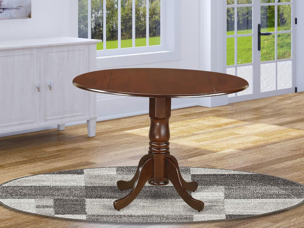 East West Furniture DLT-MAH-TP Dublin Dining Room Table - a Round Solid Wood ...