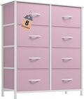 DWVO Fabric Dresser for Room, Tall Storage 8 Drawers, Black Dresser & Chest of Drawers, Storage Drawer Organizer for Closet, Living Room