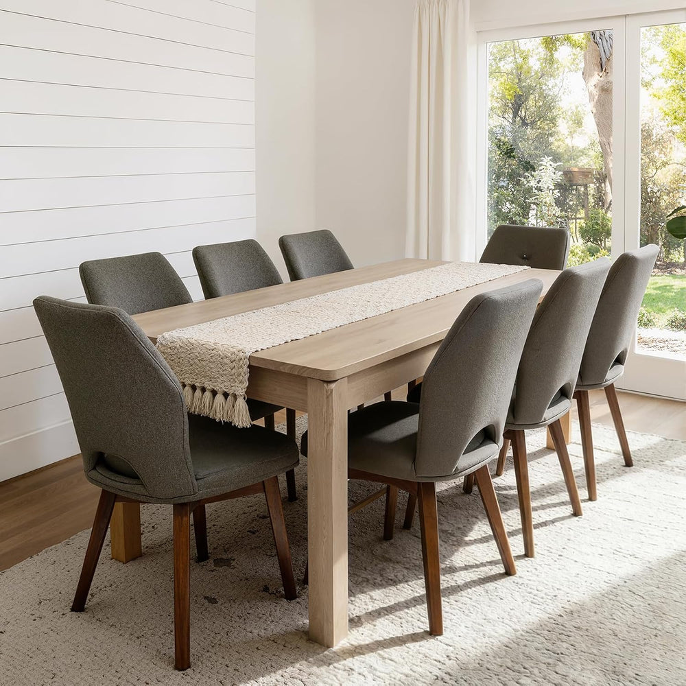 Farmhouse Dining Table for 6, Rectangle Dining Table, Kitchen Table Oak | Lar...