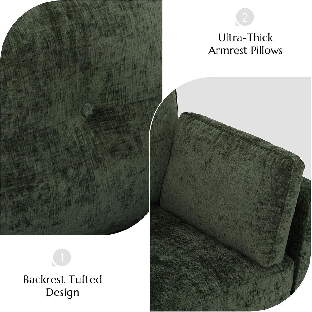 Luxury Oversized Accent Reading Chair for Living Room, 41", Chenille, Gr...