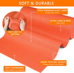 Foam Toolbox Liner Drawer Liner, Non-Slip Shelf Liners 16" W x 72" L Orange | Tool Drawer Mat Tool Box Mat Washable Toolbox Liner for Protecting Cabinet, Garage, Cart, Tool Box, Shelf, Workbench