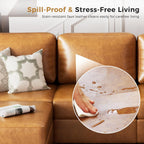 Sofa Modular Sectional Faux Leather Sectional Sofa Module Brown