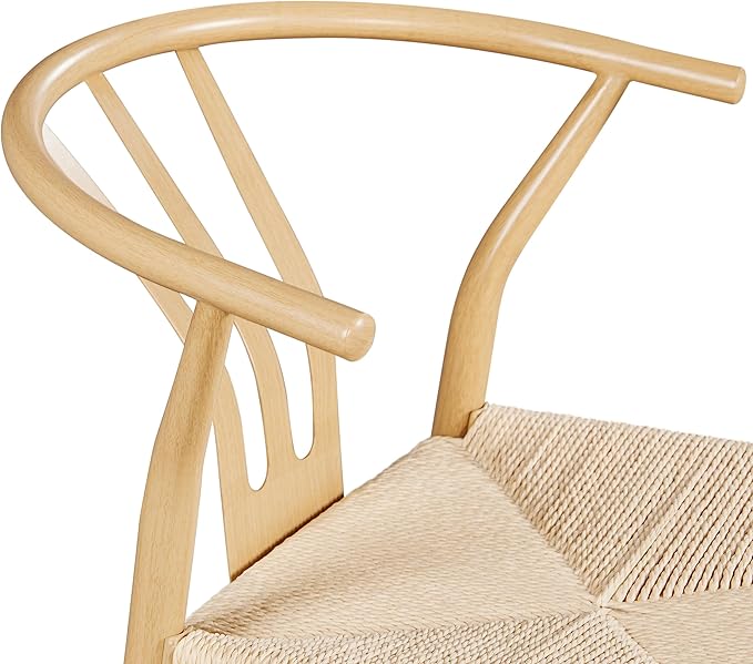 Yaheetech Weave Dining Chair Rattan Chair Metal Armchairs Hemp Seat for Kitch...