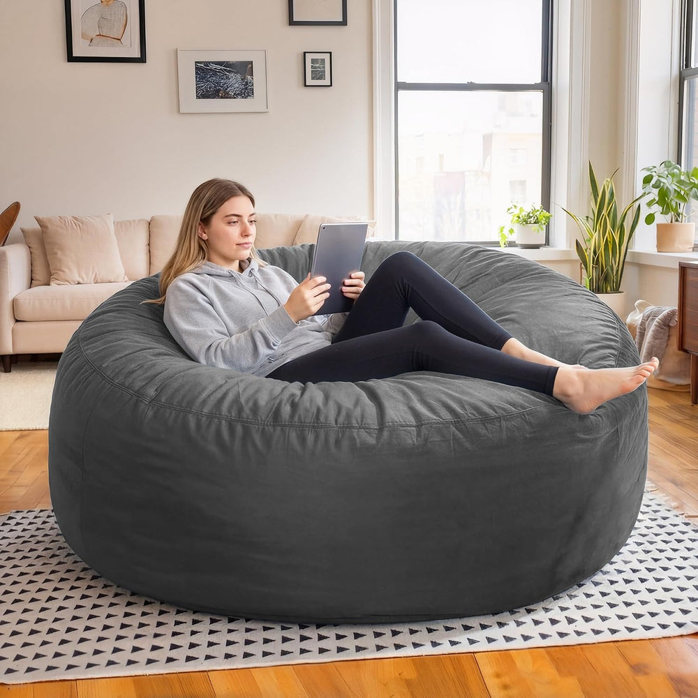 fond + found Adults Bean Bag Chair 5FT Big BeanBag Chair Giant Oversized | Me...