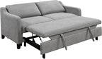 ERYE Modern 3-in-1 Sofa Loveseat Convertible Sleeper Sofabed, Queen Size Upholstered Love Seat Sofa Soft Cushion Daybed with Pull Out Sleeper Couch Bed for Living Room Home Apartment RV