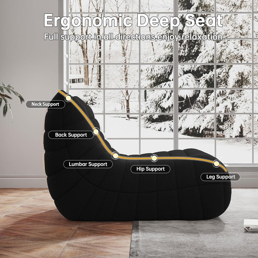 WHGBJA Bean Bag Chair for Adults, Lazy Bean Bag Sofa for Bedroom, Living Room...