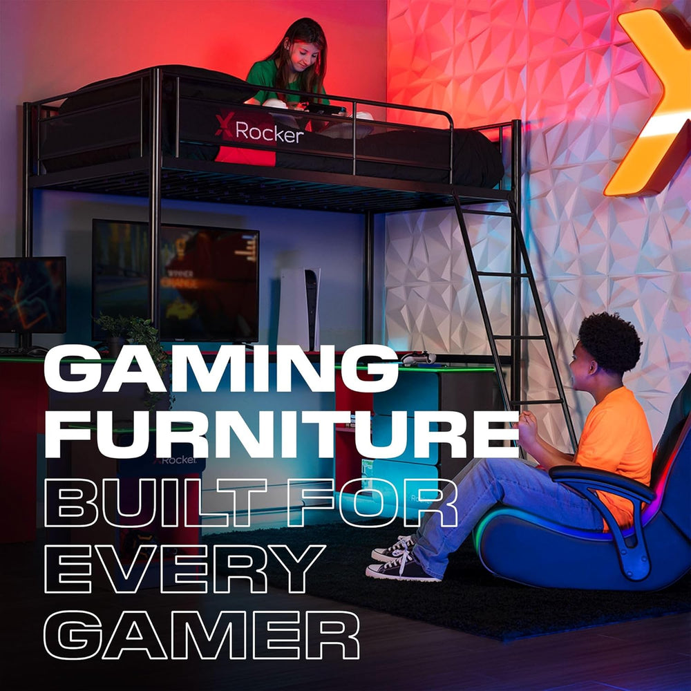 X Rocker Video Gaming Floor Rocker Chair, Built-in Audio, Foldable, for Gamer...