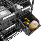 4-Tier NSF 9-Bin Steel Wire Shelving Rack, 36"W x 14"D x 31"H, Graphite | 9 slide-out bins with tilt-lock design keep supplies organized and accessible